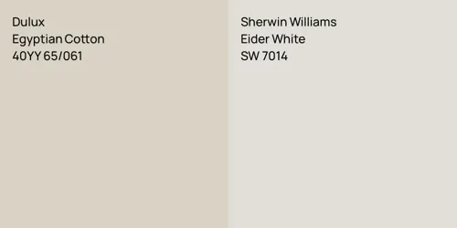 40YY 65/061 Egyptian Cotton vs SW 7014 Eider White