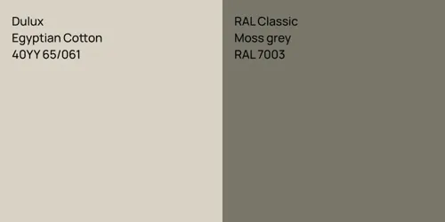 40YY 65/061 Egyptian Cotton vs RAL 7003  Moss grey