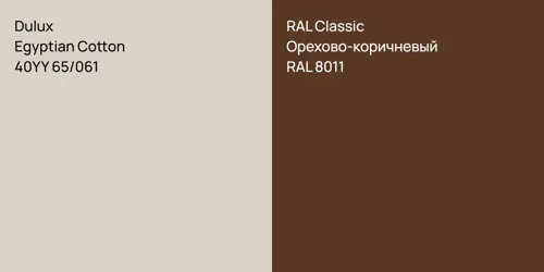 40YY 65/061 Egyptian Cotton vs RAL 8011 Орехово-коричневый