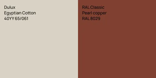 40YY 65/061 Egyptian Cotton vs RAL 8029  Pearl copper