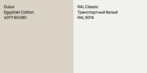 40YY 65/061 Egyptian Cotton vs RAL 9016 Транспортный белый