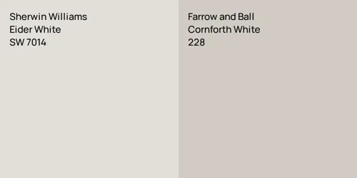 SW 7014 Eider White vs 228 Cornforth White