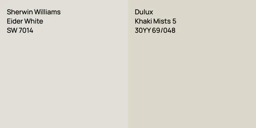 SW 7014 Eider White vs 30YY 69/048 Khaki Mists 5