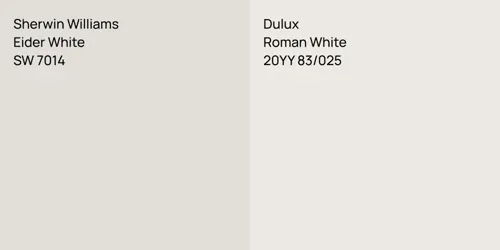 SW 7014 Eider White vs 20YY 83/025 Roman White