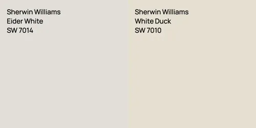 SW 7014 Eider White vs SW 7010 White Duck