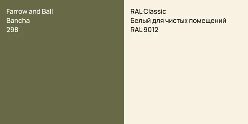298 Bancha vs RAL 9012 Белый для чистых помещений