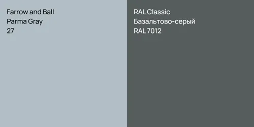 27 Parma Gray vs RAL 7012 Базальтово-серый