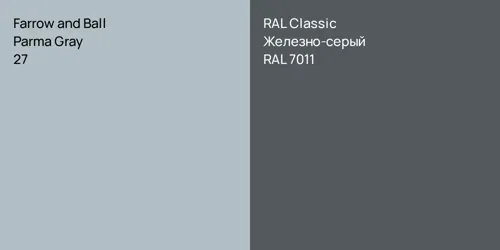 27 Parma Gray vs RAL 7011 Железно-серый