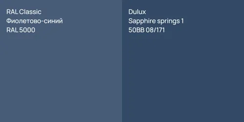RAL 5000 Фиолетово-синий vs 50BB 08/171 Sapphire springs 1