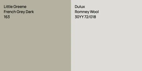 163 French Grey Dark vs 30YY 72/018 Romney Wool