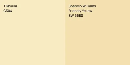 G304  vs SW 6680 Friendly Yellow