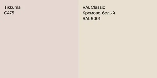 G475 null vs RAL 9001 Кремово-белый