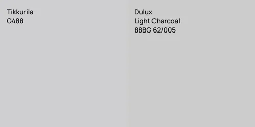 G488  vs 88BG 62/005 Light Charcoal