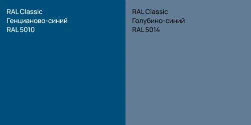 RAL 5010 Генцианово-синий vs RAL 5014 Голубино-синий