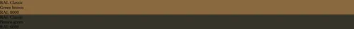 RAL 8000  Green brown vs RAL 6008  Brown green