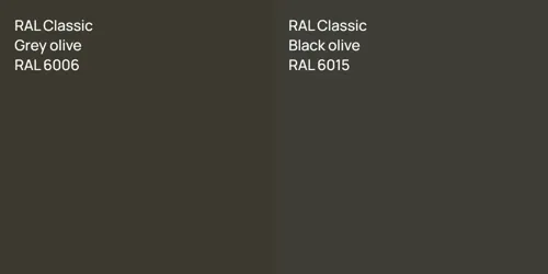 RAL 6006  Grey olive vs RAL 6015  Black olive
