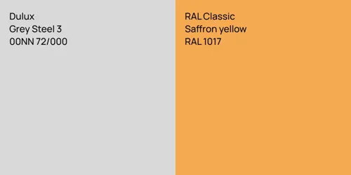 00NN 72/000 Grey Steel 3 vs RAL 1017  Saffron yellow