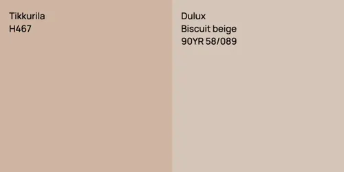 H467 null vs 90YR 58/089 Biscuit beige