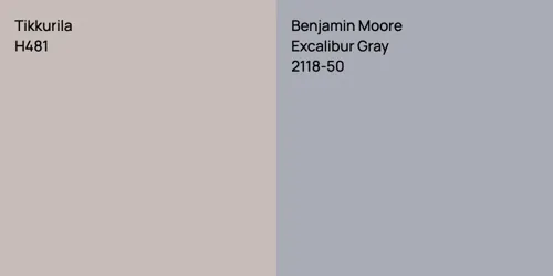 H481  vs 2118-50 Excalibur Gray