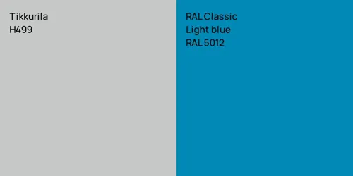 H499  vs RAL 5012  Light blue