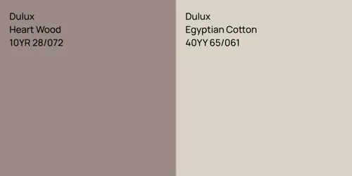 10YR 28/072 Heart Wood vs 40YY 65/061 Egyptian Cotton