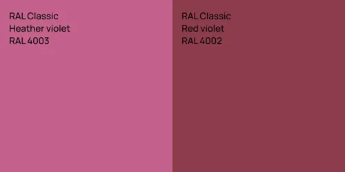 RAL 4003  Heather violet vs RAL 4002  Red violet
