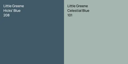 208 Hicks' Blue vs 101 Celestial Blue