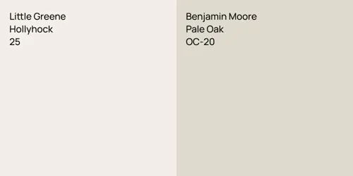 25 Hollyhock vs OC-20 Pale Oak