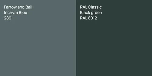 289 Inchyra Blue vs RAL 6012  Black green