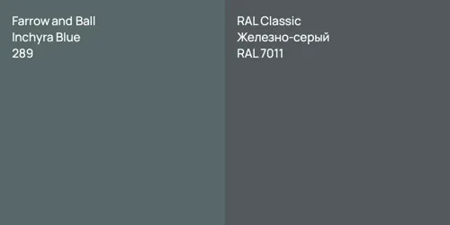 289 Inchyra Blue vs RAL 7011 Железно-серый
