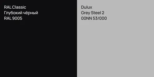 RAL 9005 Глубокий чёрный vs 00NN 53/000 Grey Steel 2