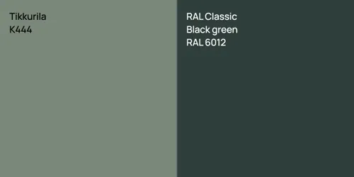 K444  vs RAL 6012  Black green