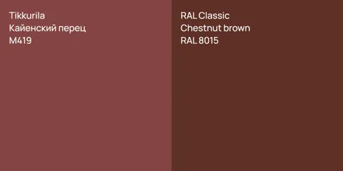 M419 Кайенский перец vs RAL 8015  Chestnut brown