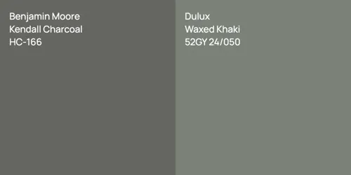 HC-166 Kendall Charcoal vs 52GY 24/050 Waxed Khaki