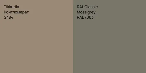 S484 Конгломерат vs RAL 7003  Moss grey
