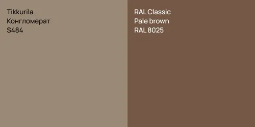 S484 Конгломерат vs RAL 8025  Pale brown
