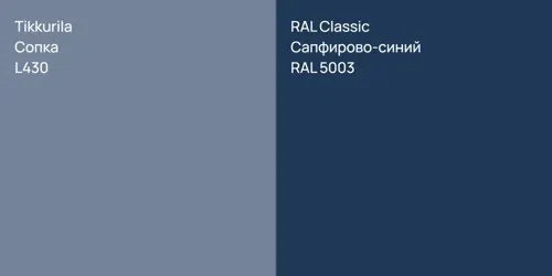 L430 Сопка vs RAL 5003 Сапфирово-синий