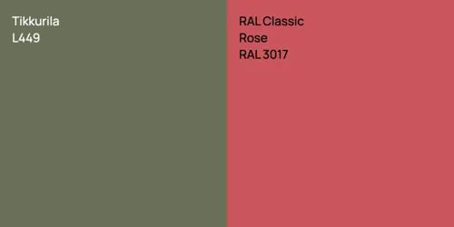 L449  vs RAL 3017  Rose