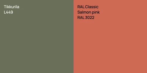 L449  vs RAL 3022  Salmon pink
