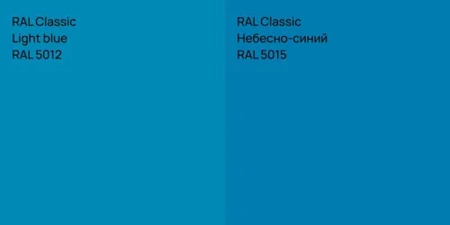 RAL 5012  Light blue vs RAL 5015 Небесно-синий