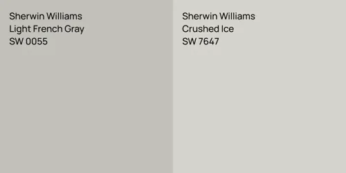 SW 0055 Light French Gray vs SW 7647 Crushed Ice