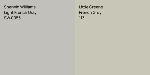 SW 0055 Light French Gray vs 113 French Grey