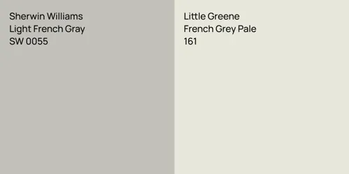 SW 0055 Light French Gray vs 161 French Grey Pale