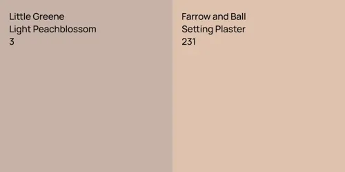 3 Light Peachblossom vs 231 Setting Plaster