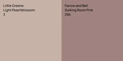 3 Light Peachblossom vs 294 Sulking Room Pink