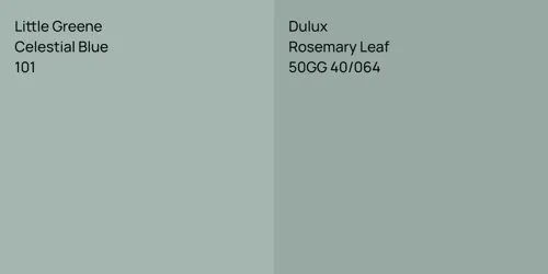 101 Celestial Blue vs 50GG 40/064 Rosemary Leaf