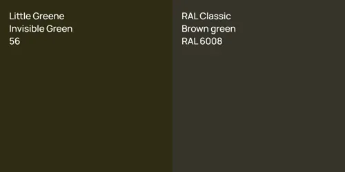 56 Invisible Green vs RAL 6008  Brown green