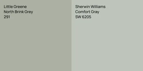 291 North Brink Grey vs SW 6205 Comfort Gray