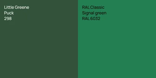 298 Puck vs RAL 6032  Signal green