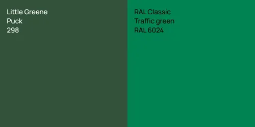 298 Puck vs RAL 6024  Traffic green